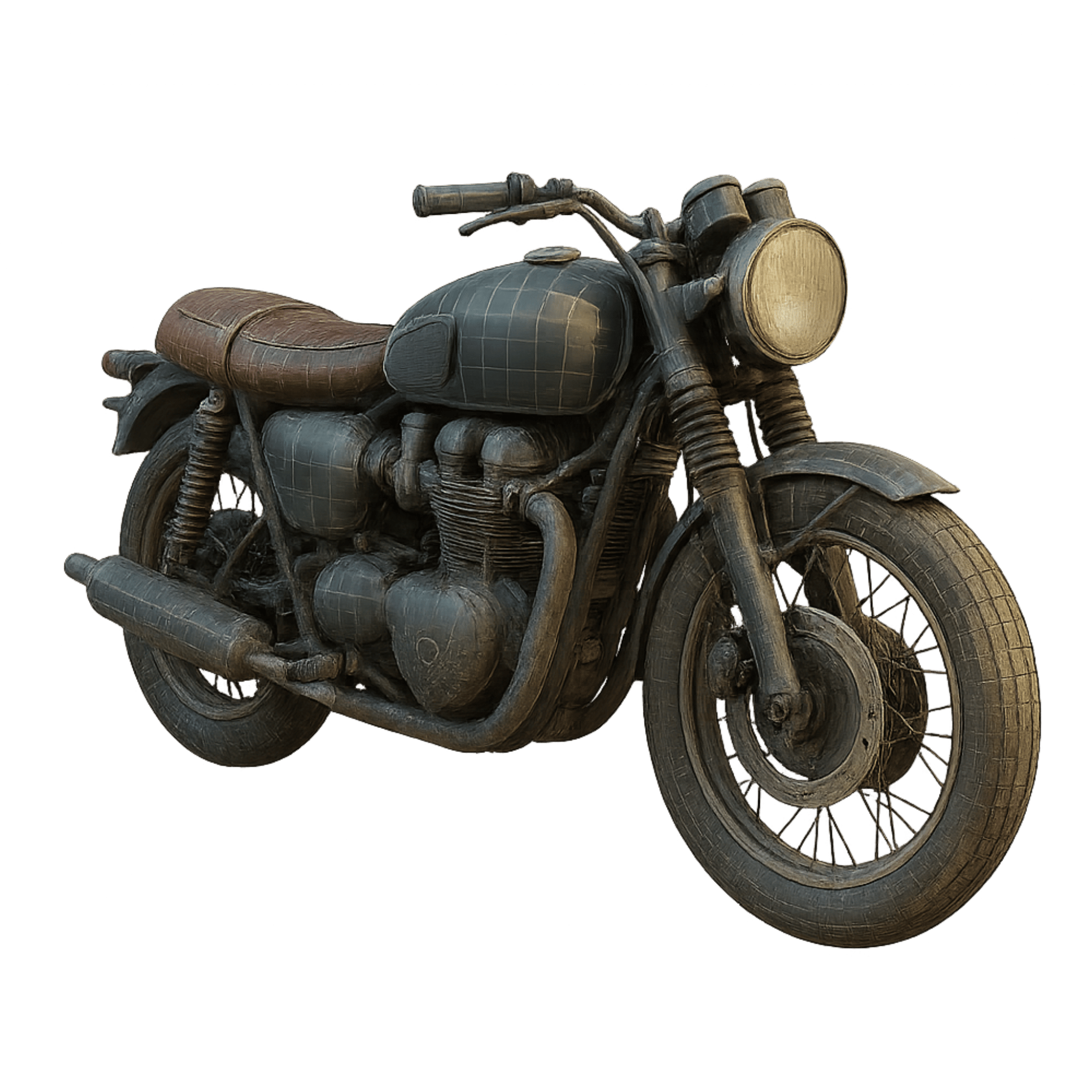 Generated textured 3D motorcycle